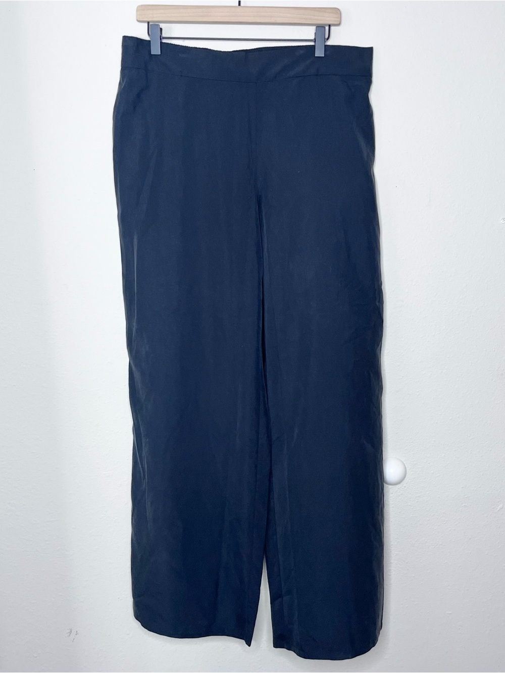 Natori Women's Wide Leg Dress Pants Black Pull On Career Sz Large NWT Business
